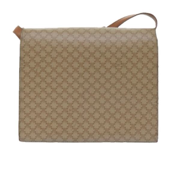 CELINE Macadam Canvas Shoulder Bag Pvc Beige Brown - Picture 3 of 13